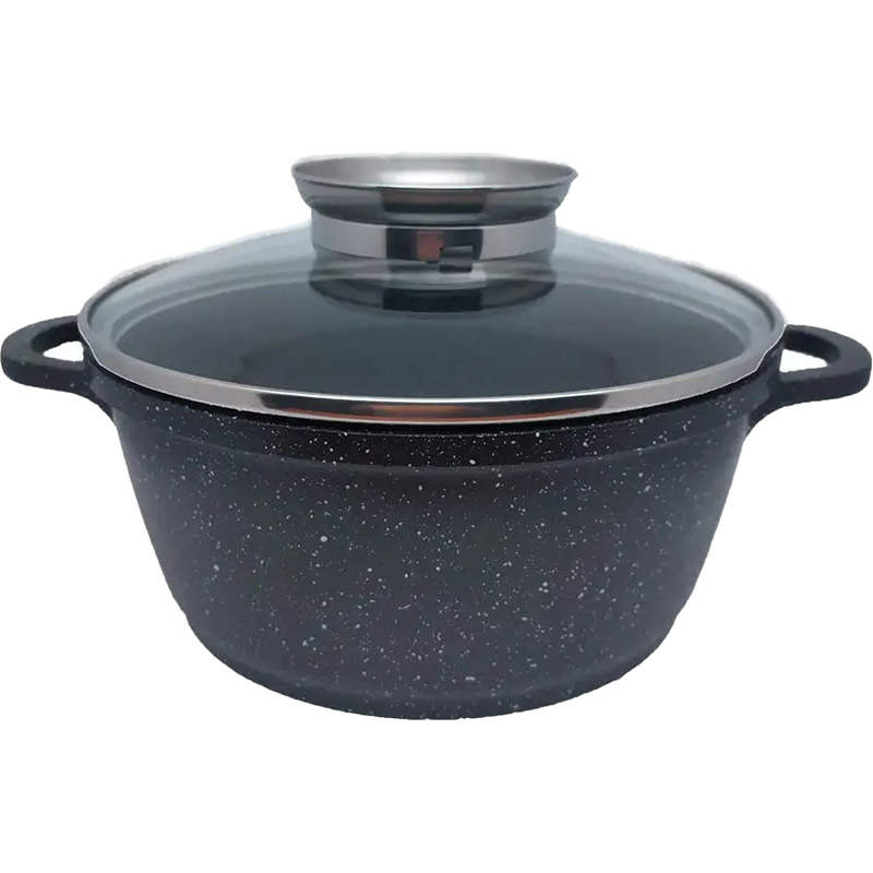 Каструля Krauzer Prime TG-Line OIL 4,5л Granite Black (77081)