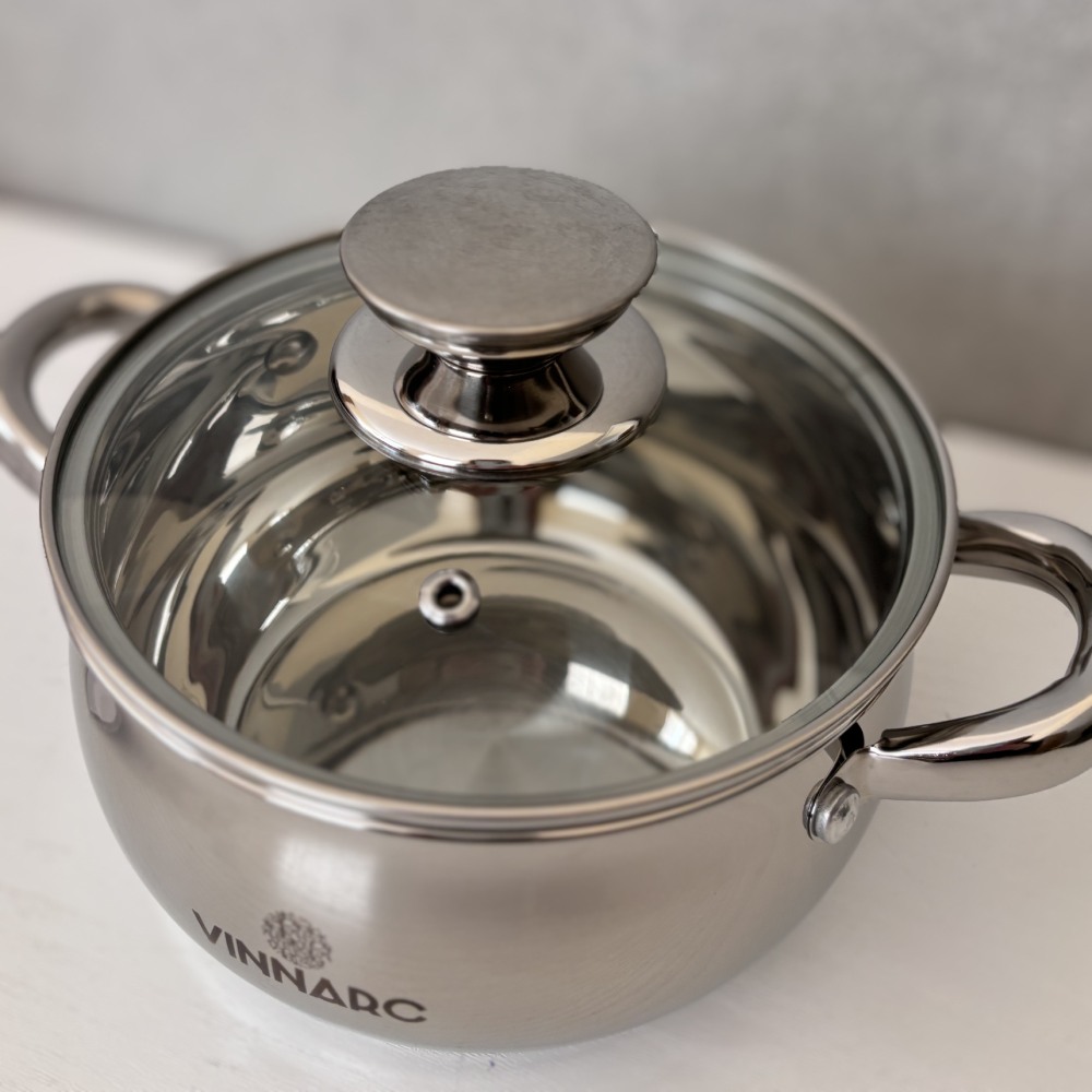 Кастрюля VINNARC BUBLES 1.9 л (5519-VN) Материал кастрюли нержавеющая сталь