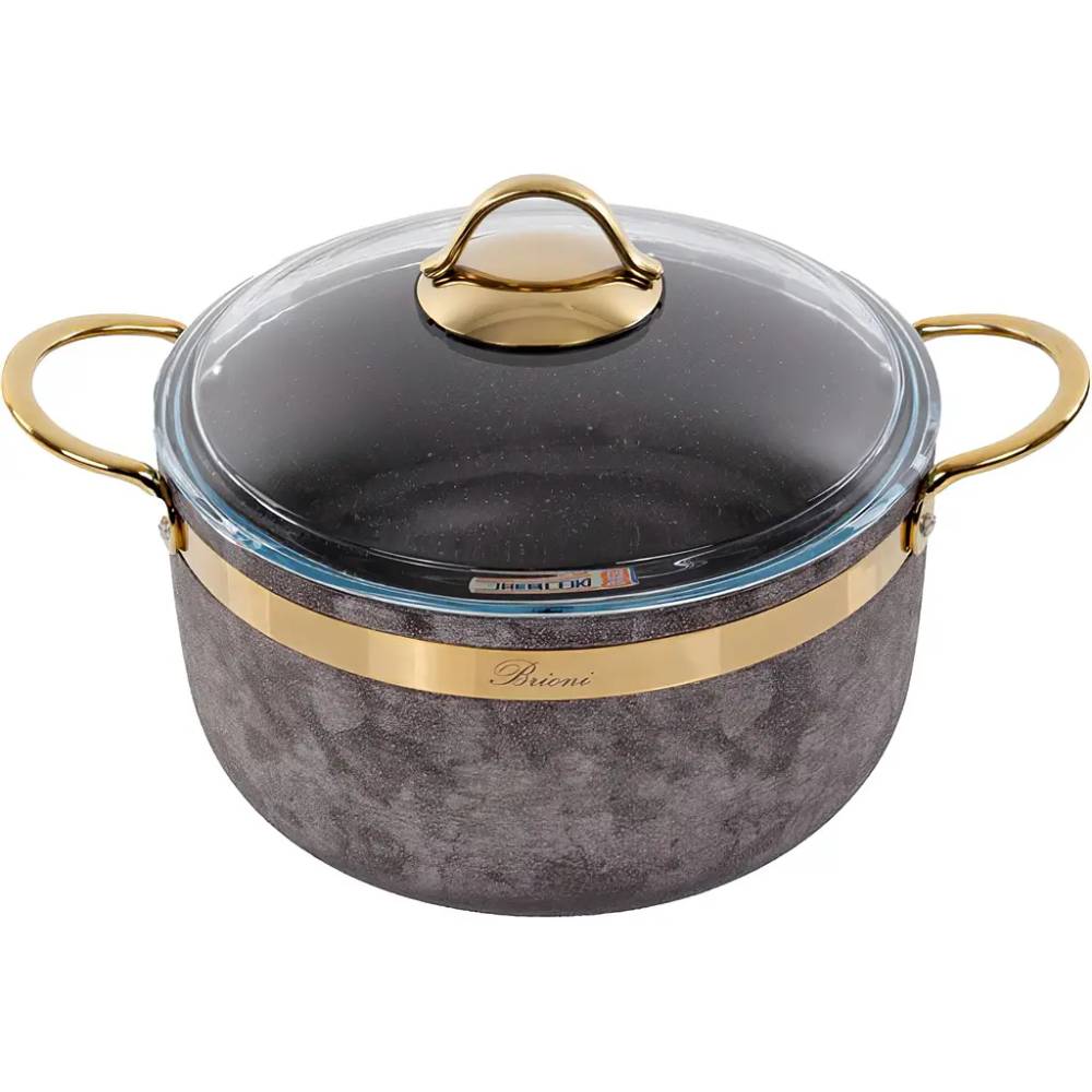Кастрюля BRIONI Royal Stone Sandstone Gold 5 л (764-040) Кастрюля BRIONI Royal Stone Sandstone Gold 5 л (764-040)