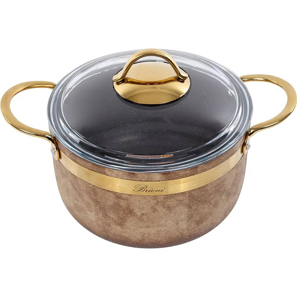 Кастрюля BRIONI Royal Stone Tigereye Gold 3 л (764-046) Кастрюля BRIONI Royal Stone Tigereye Gold 3 л (764-046)