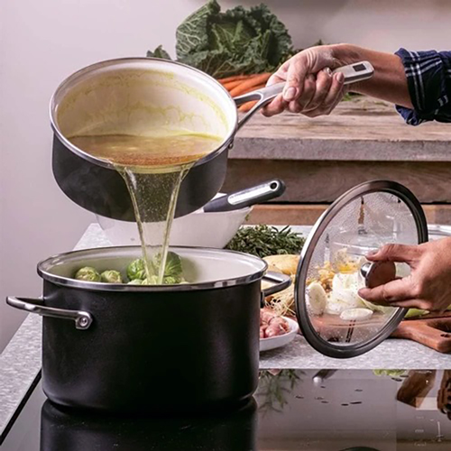 Ківш KITCHENAID Steel Core 2.4 л Matte Black (CC005999-001) Внутрішнє антипригарне покриття немає