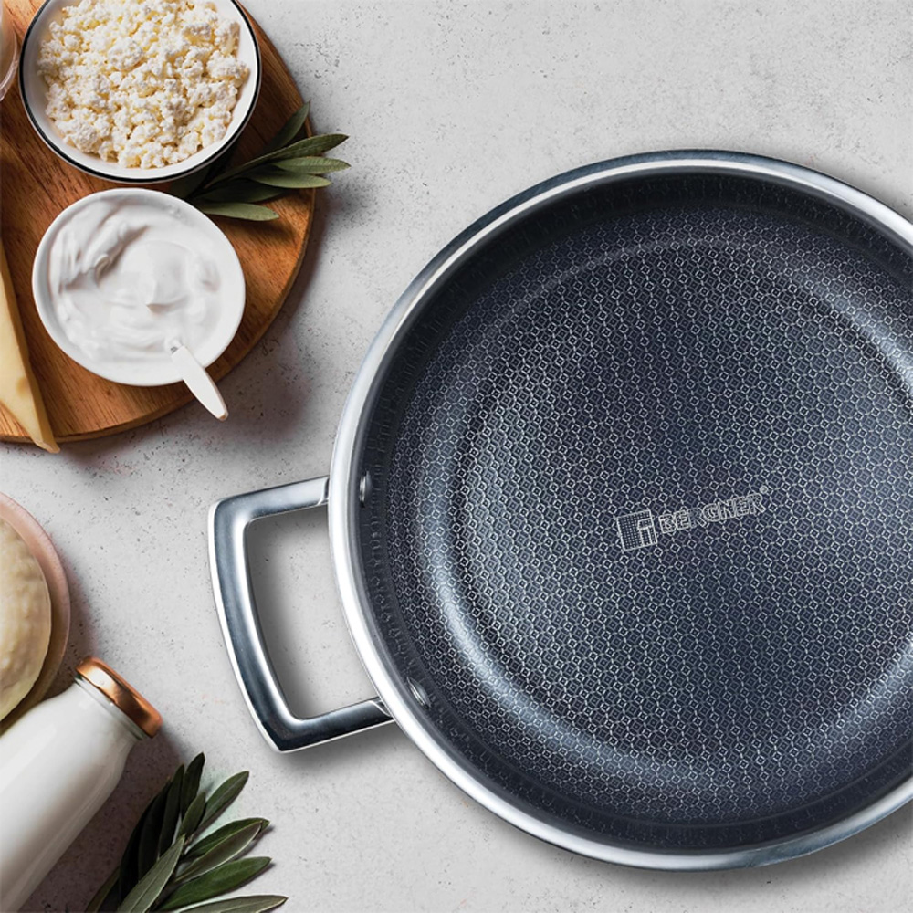 Каструля BERGNER Steelblue 20 см (BG-33221-BL) Матеріал каструлі нержавіюча сталь