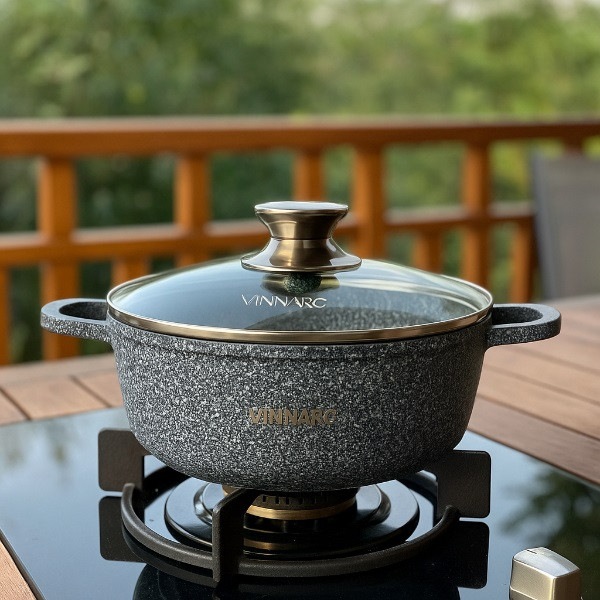 Кастрюля VINNARC 5,5 л Grey (GR-0326CE) Материал кастрюли керамика