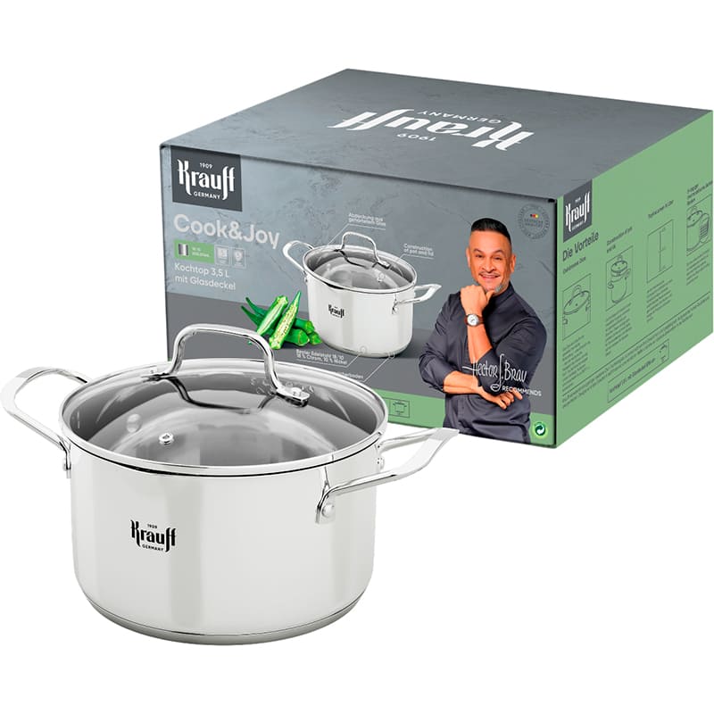 Каструля KRAUFF Cook&Joy 3.5 л (26-238-118) Матеріал каструлі нержавіюча сталь