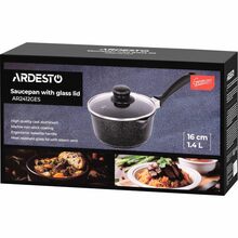 Ківш ARDESTO Gemini Anzio 1.4 л Black (AR2412GES)