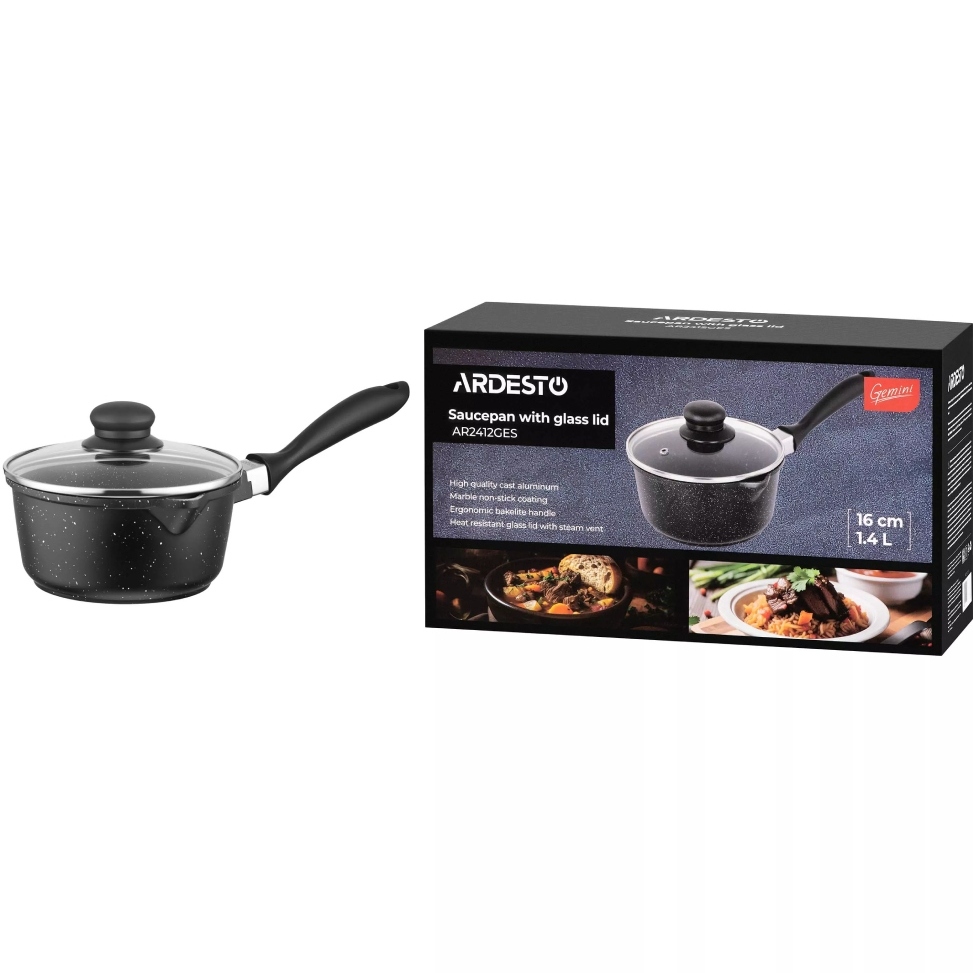 Замовити Ківш ARDESTO Gemini Anzio 1.4 л Black (AR2412GES)