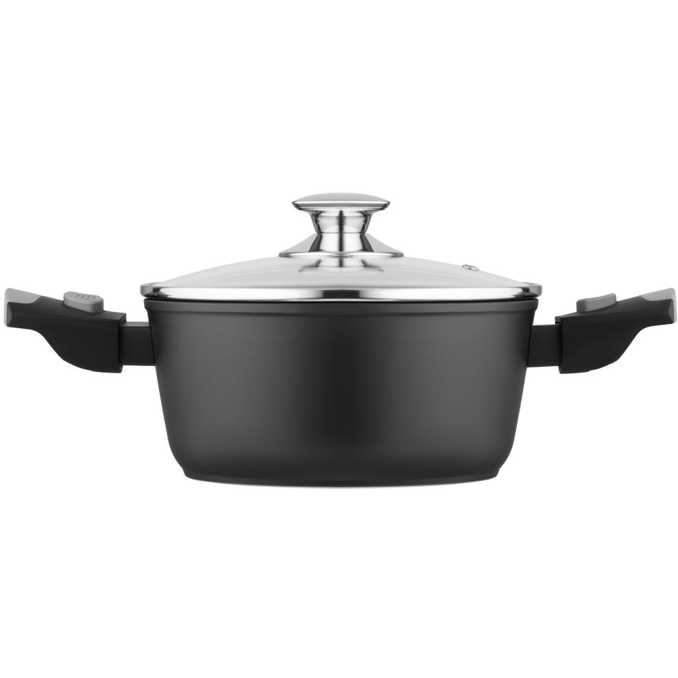 Каструля ARDESTO Gemini Bari 2.5 л Black (AR1925AC) Додатково можна ставити в духовку до 220 ° C з кришкою, але без ручки