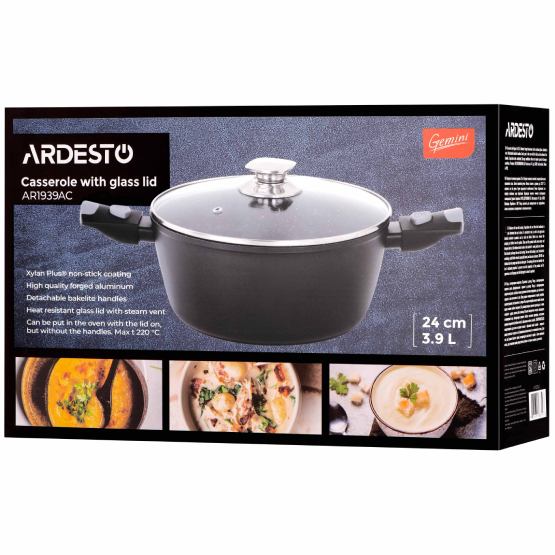 Покупка Каструля ARDESTO Gemini Bari 3,9л Black (AR1939AC)