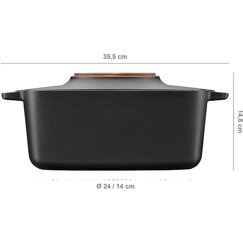 Каструля FISKARS Fiskars Norden 5 л Black (1026567) Внутрішнє антипригарне покриття присутнє