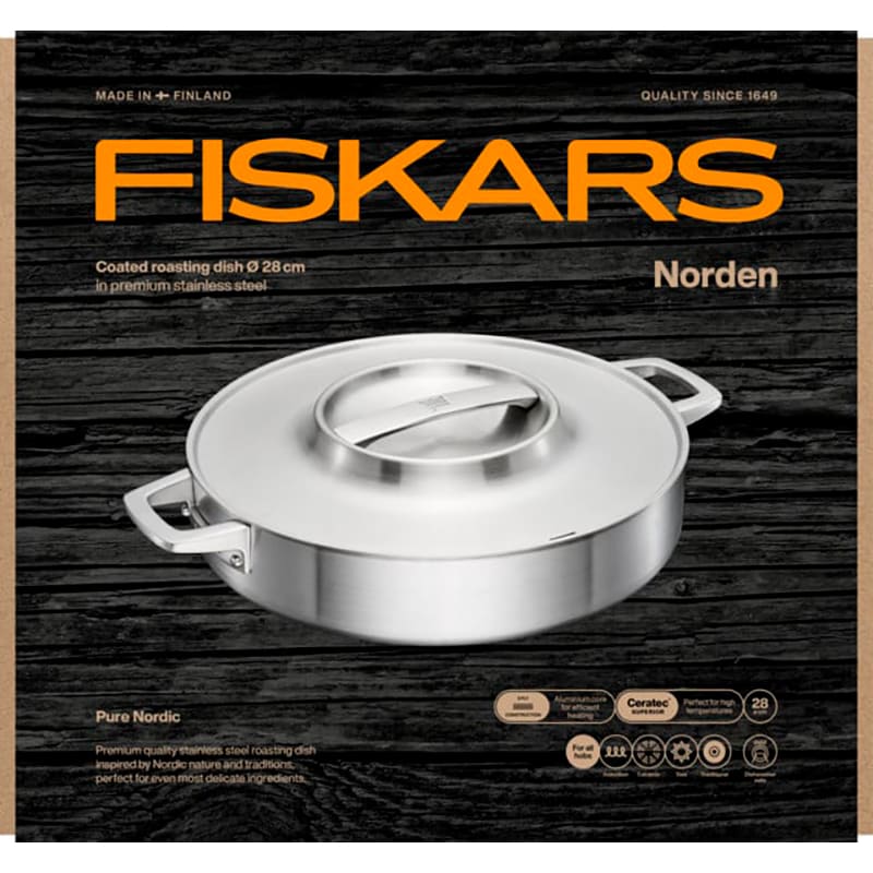Ківш FISKARS Norden 28 см (1067635) Внутрішнє антипригарне покриття присутнє