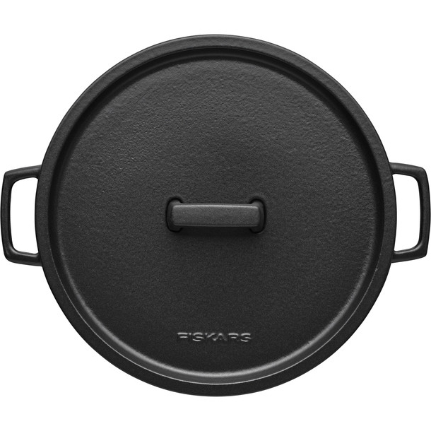 Кастрюля FISKARS Folken 6 л Black (1075697) Матеріал каструлі чавун
