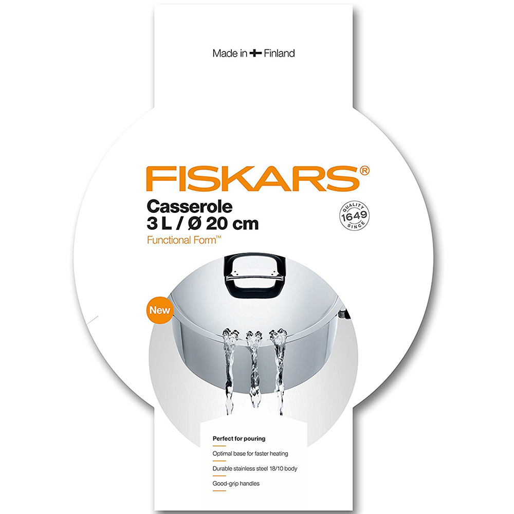 Каструля FISKARS Functional Form 3 л (1015341) Матеріал ручок бакеліт