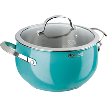 Кастрюля RONDELL RDS-718 Turquoise 20 см, 3.8 л