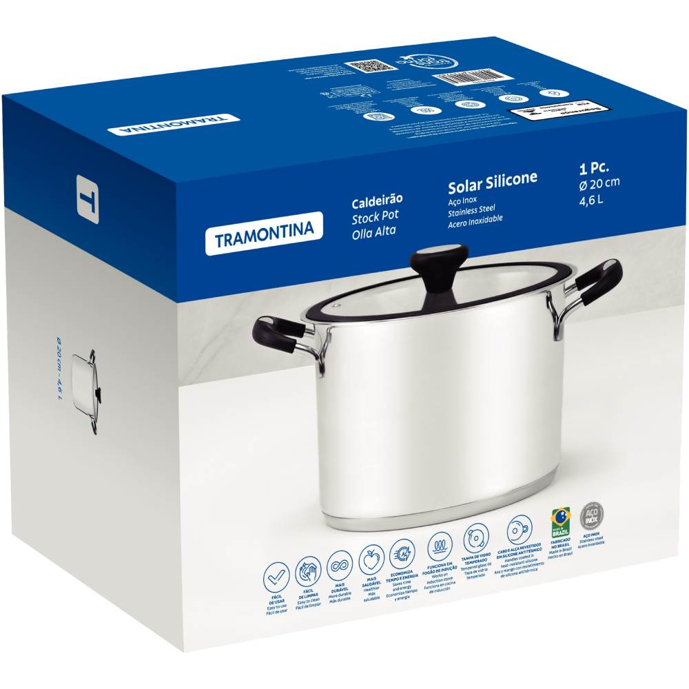 Каструля TRAMONTINA Solar silicone 4.5 л (62125/203) Тип каструля