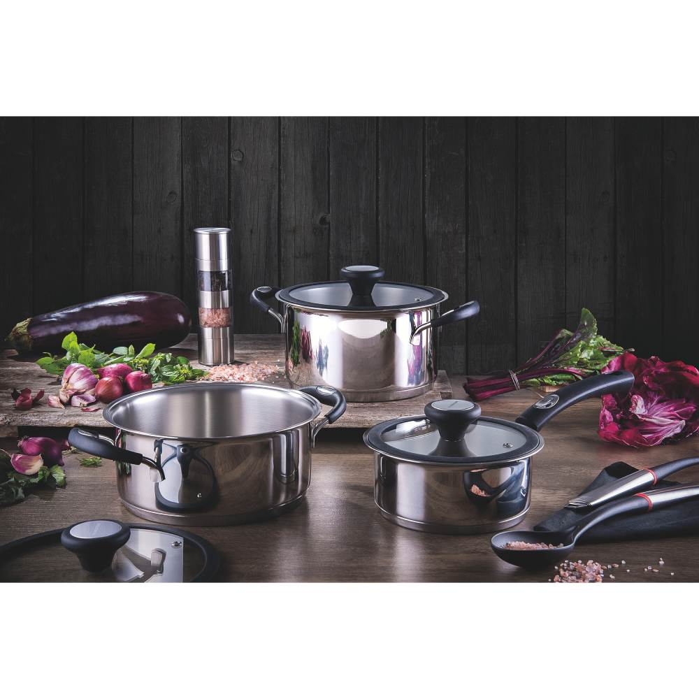 Каструля TRAMONTINA Solar silicone 4.5 л (62125/203) Матеріал каструлі нержавіюча сталь