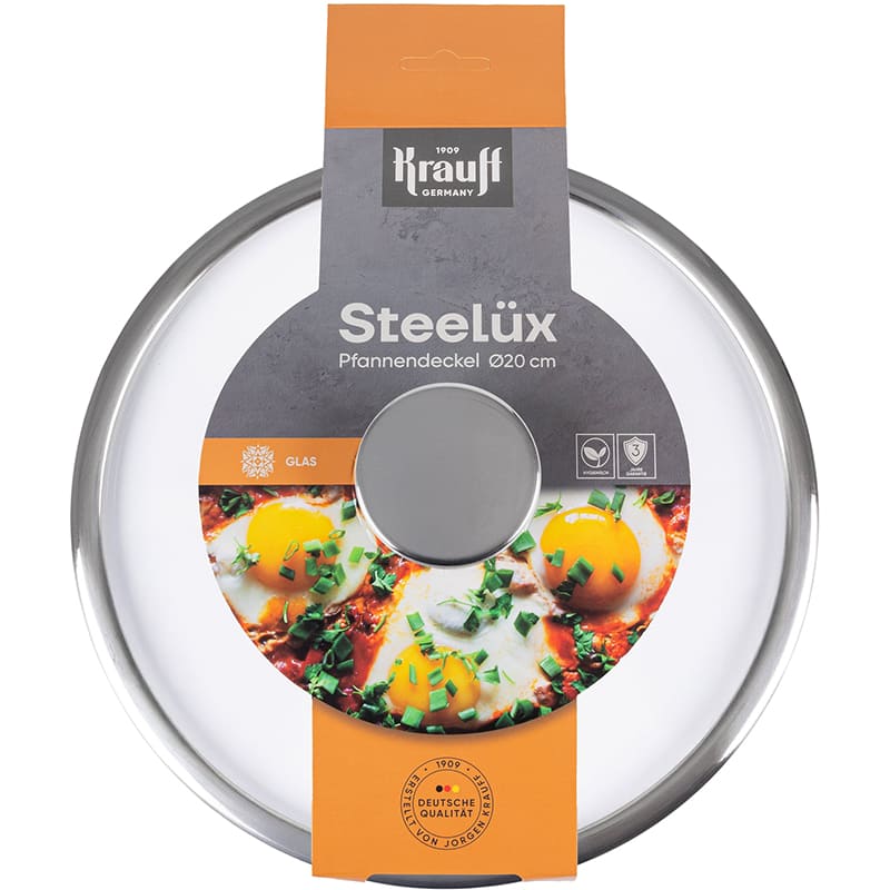Крышка KRAUFF Steelüx 20 см (29-305-248) Материал закалённое стекло