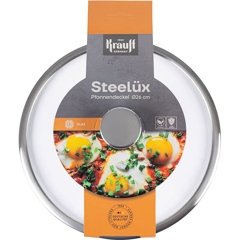 Крышка KRAUFF Steelüx 26 см (29-305-250) Материал закалённое стекло