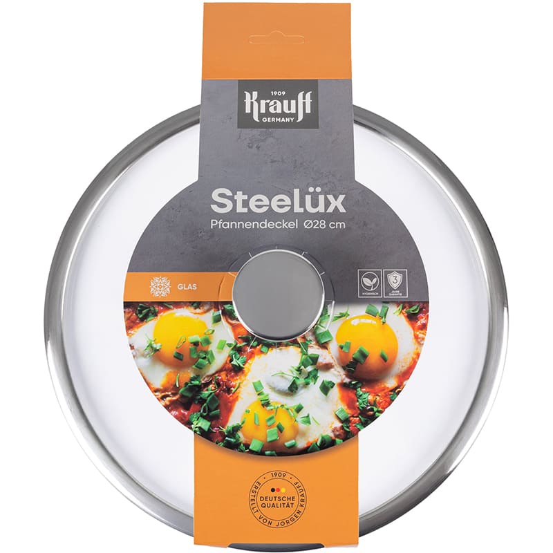 Крышка KRAUFF Steelüx 28 см (29-305-251) Материал закалённое стекло