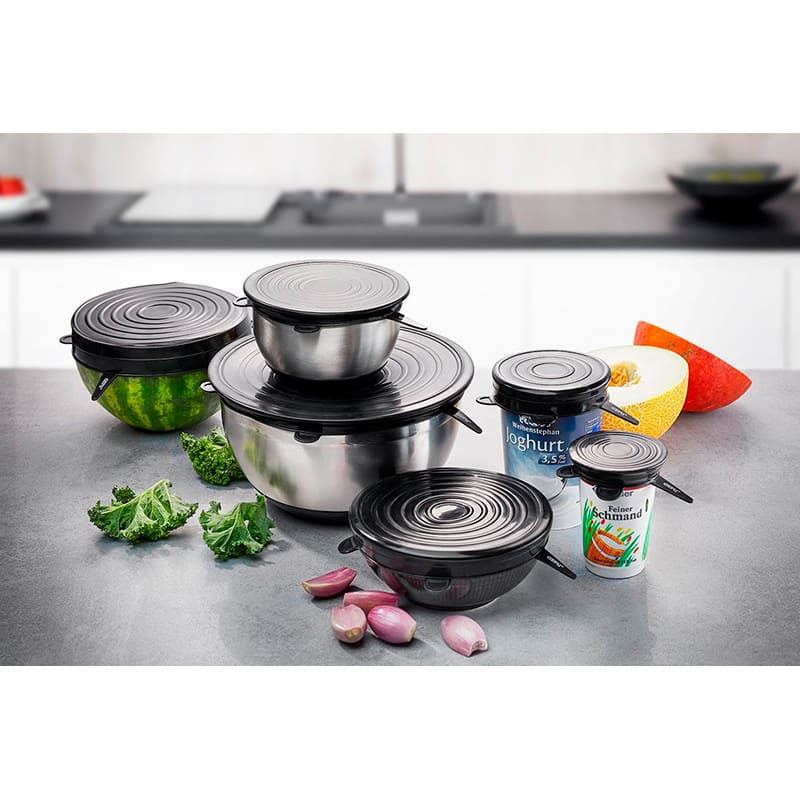 Набор крышек GEFU FLEXIFRESH 6 шт Black (12765) Материал силикон