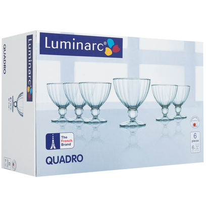 Набір креманок LUMINARC QUADRO 6х300 мл (N2322) Тип креманка