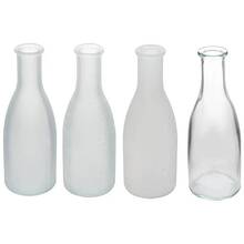Набор ваз ELEN DEKOR Bottle 4 шт White-Frost (804-114)