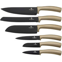 Набір ножів BERLINGER HAUS Metallic Line Carbon Edition 6 пр (BH-2393)