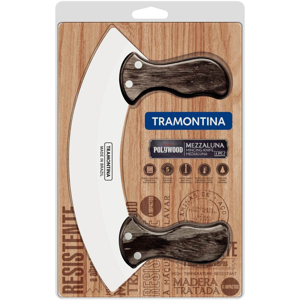 Нож-меццалуна TRAMONTINA Polywood 25 см (21147/190) Основные ножи для зелени