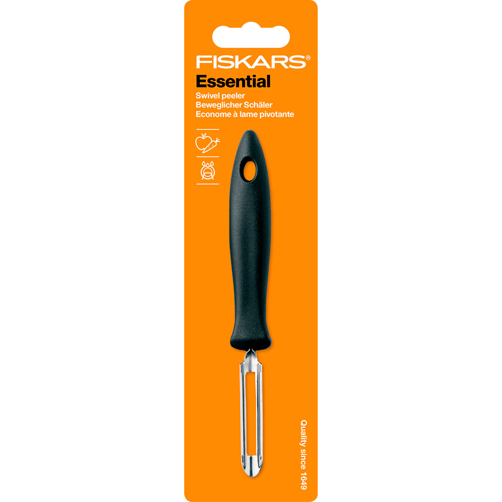 Нож для чистки овощей с подвижным лезвием Fiskars Essential 6 см (1023787) Количество ножей 1