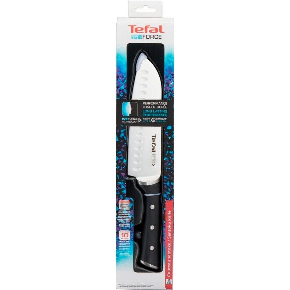 Ніж сантоку TEFAL Ice Force 18 см (K2320614) Японські ножі сантоку (кухарський)
