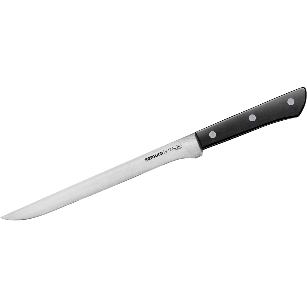 

Нож кухонный Samura Harakiri 218 мм Black (SHR-0048B), Ніж кухонний філейний, 218 мм, Harakiri