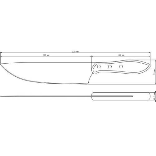 Ніж TRAMONTINA BARBECUE POLYWOOD 20.3 см (21191/178) Заточка двостороння