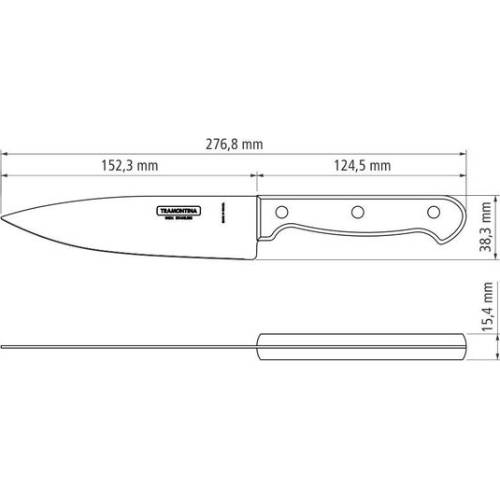 Ніж TRAMONTINA POLYWOOD 15.2 см (21131/176) Матеріал клинка нержавіюча сталь