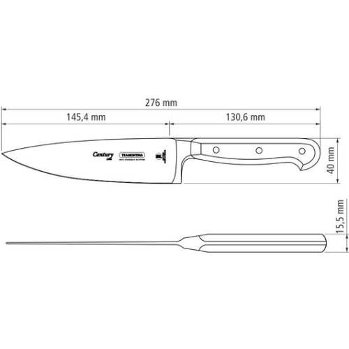 Нож TRAMONTINA CENTURY 15.2 см (24011/106) Материал клинка нержавеющая сталь