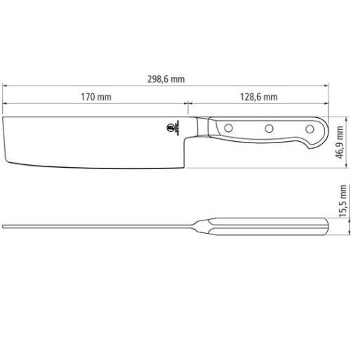 Нож TRAMONTINA SUSHI GOLD Nakiri 17.8 см (24028/007) Кромка гладкая