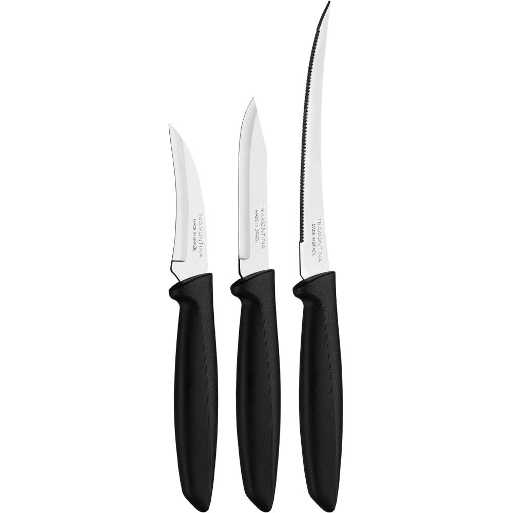 Набор ножей TRAMONTINA Plenus Black 3 пр (23498/012)