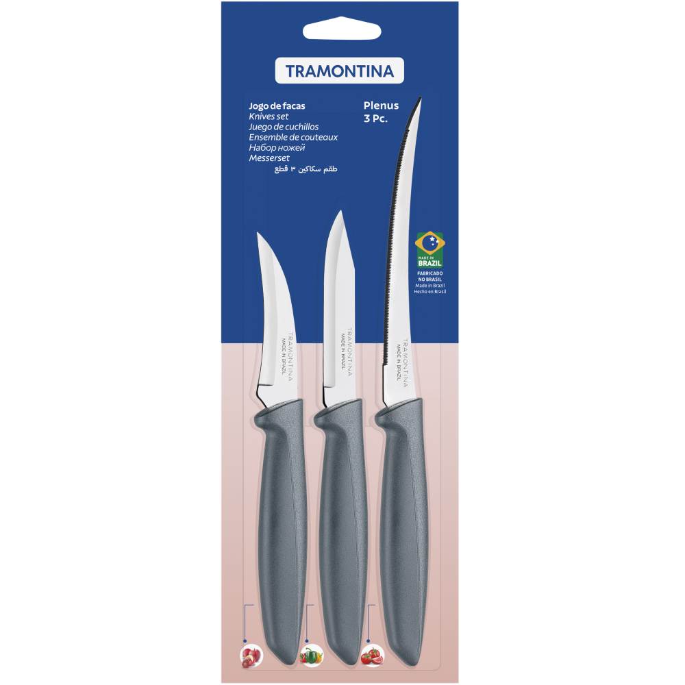 Набор ножей TRAMONTINA Plenus Grey (23498/612) Ножи специальные шкуросъемный