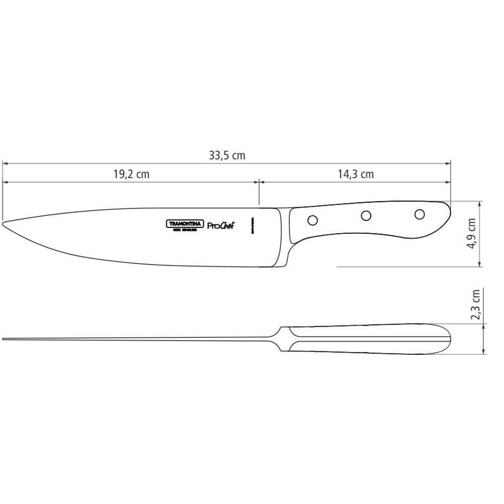 Нож TRAMONTINA PROCHEF поварской 203мм (24161/008) Основные ножи поварской