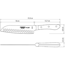 Нож TRAMONTINA PROCHEF сантоку 178мм (24170/007)