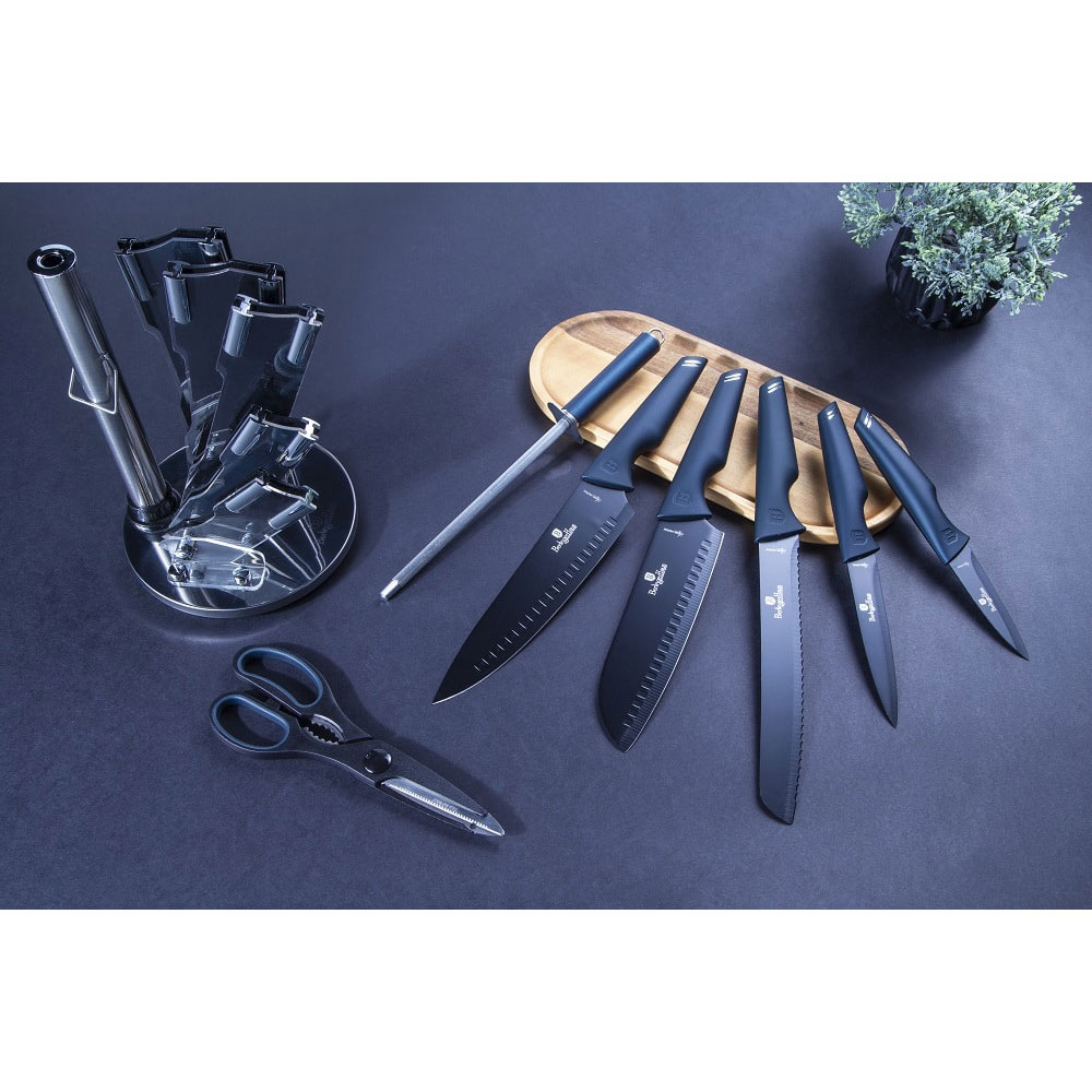 Набір ножів BERLINGER HAUS Metallic Line Aquamarine 8 пр. (BH-2687) Кількість ножів у наборі 5