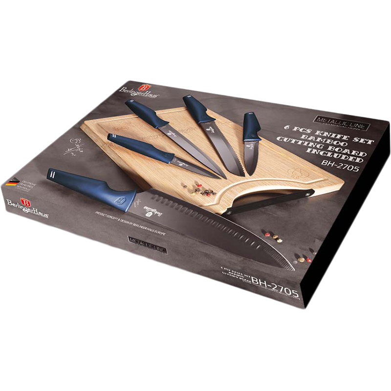 Набор ножей BERLINGER HAUS Metallic Line Aquamarine 6 пр (BH-2705) Количество ножей в наборе 5