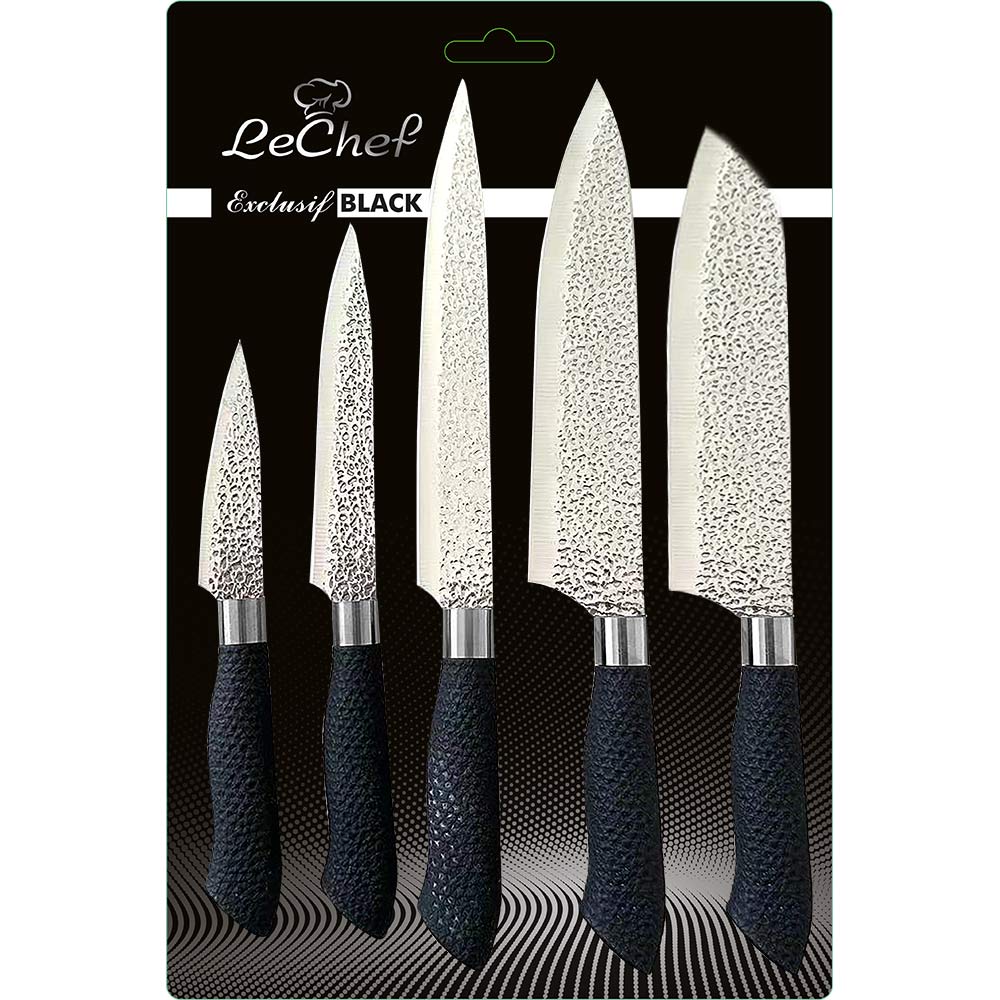 Фото Набір ножів LE CHEF Exclusif Black 5пр (PC02 5PCS)