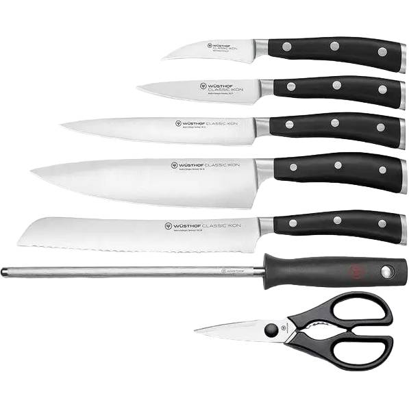Набір ножів WUESTHOF Classic Ikon Ash 8 пр (1090370703) Кількість ножів у наборі 5