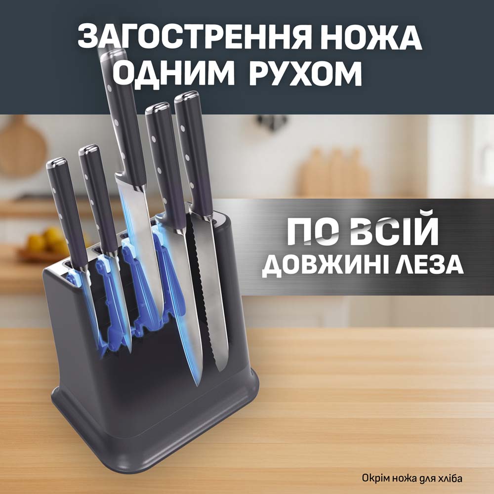 Набор ножей Tefal EverSharp 5 предметов + блок со встроенной системой заточки (K297S644) Набор ножей Tefal EverSharp 5 предметов + блок со встроенной системой заточки (K297S644) Основные ножи универсальный