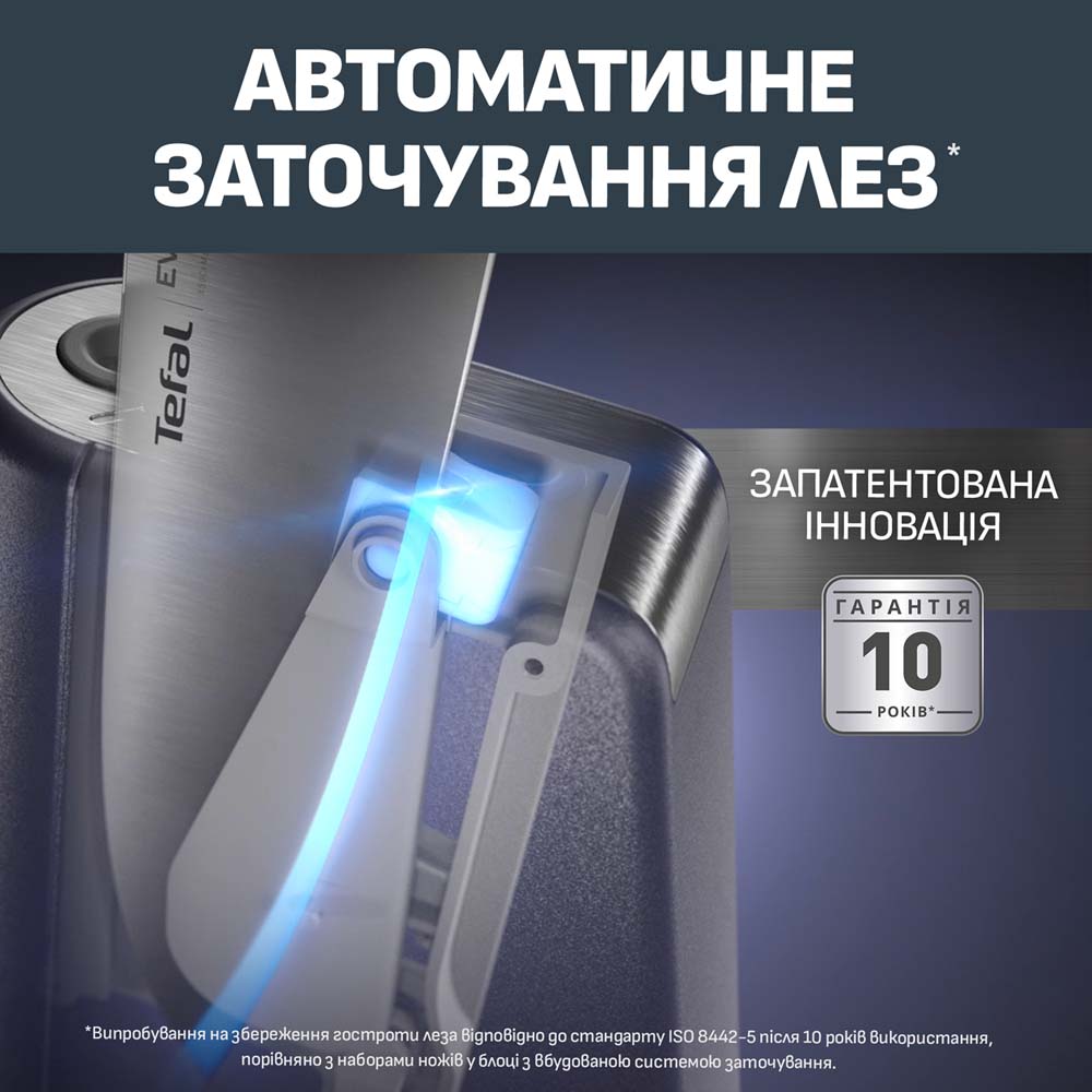 Набор ножей Tefal EverSharp 5 предметов + блок со встроенной системой заточки (K297S644) Набор ножей Tefal EverSharp 5 предметов + блок со встроенной системой заточки (K297S644) Японские ножи сантоку (поварской)
