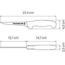 Нож для мяса TRAMONTINA PROFISSIONAL MASTER 137 мм Yellow (24635/055)