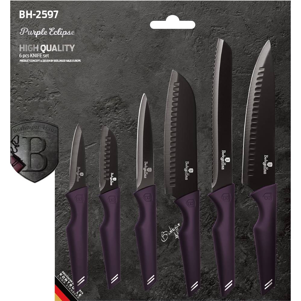Набор ножей BERLINGER HAUS Purple Eclipse Co 6 пр. (BH-2597) Набор ножей BERLINGER HAUS Purple Eclipse Co 6 пр. (BH-2597) Количество ножей в наборе 6