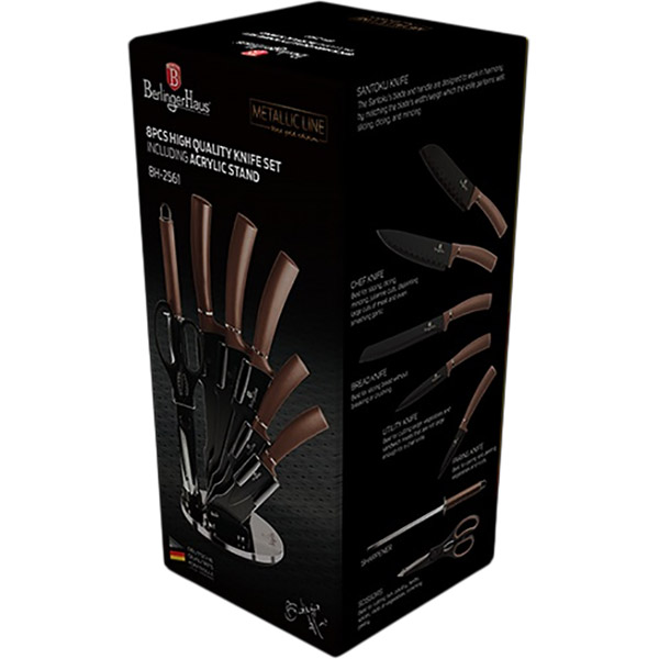 Набір ножів BERLINGER HAUS Rose Gold Edition (BH 2561) Набір ножів BERLINGER HAUS Rose Gold Edition (BH 2561) Японські ножі сантоку (кухарський)