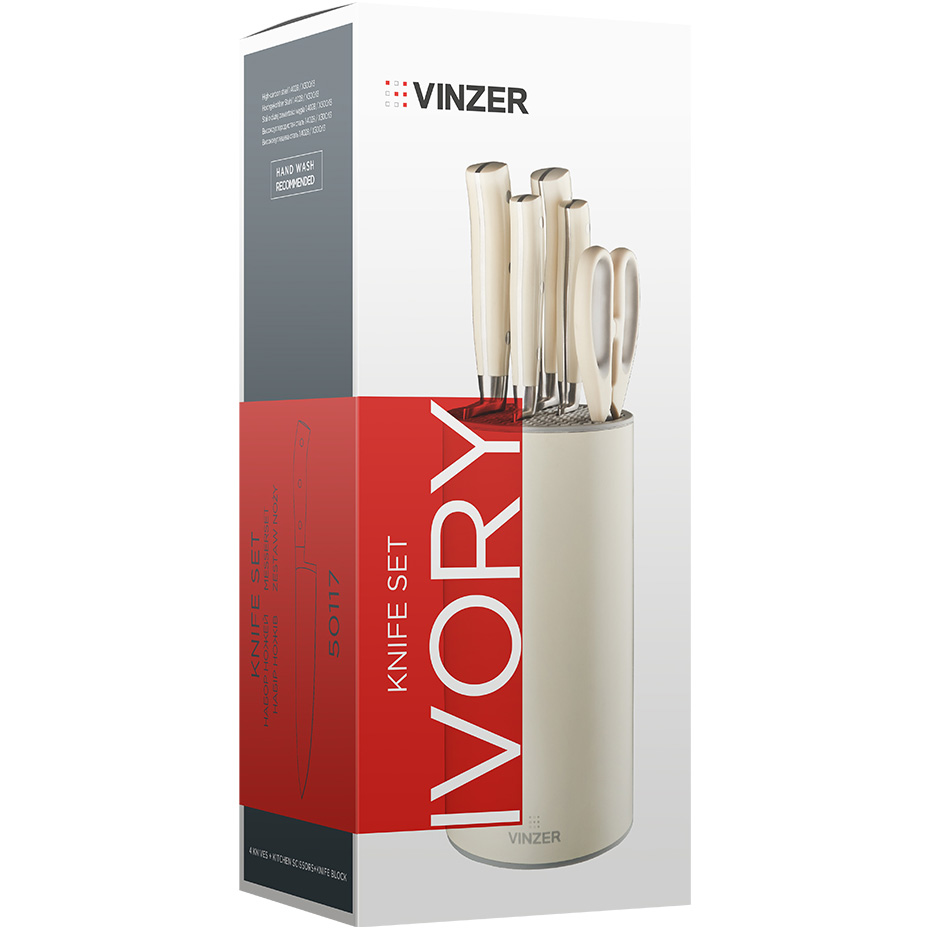 В интернет магазине Набор ножей VINZER Ivory 6 пр. (50117)