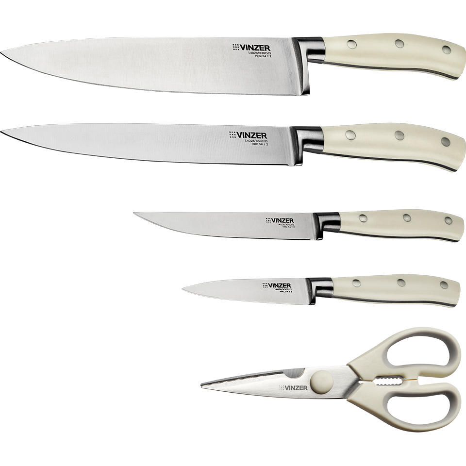 Набор ножей VINZER Ivory 6 пр. (50117) Основные ножи универсальный