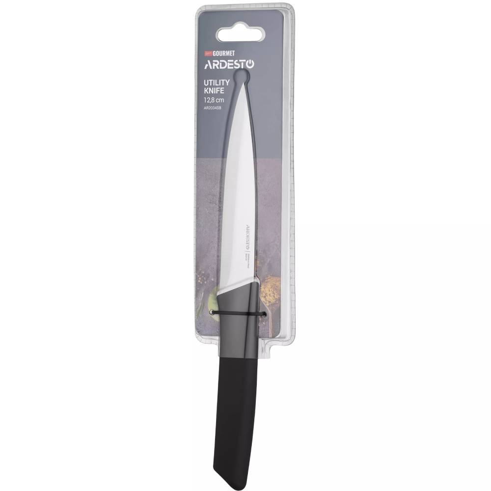 Нож универсальный ARDESTO Gemini Gourmet 12.8см Black (AR2034SB) Материал клинка нержавеющая сталь